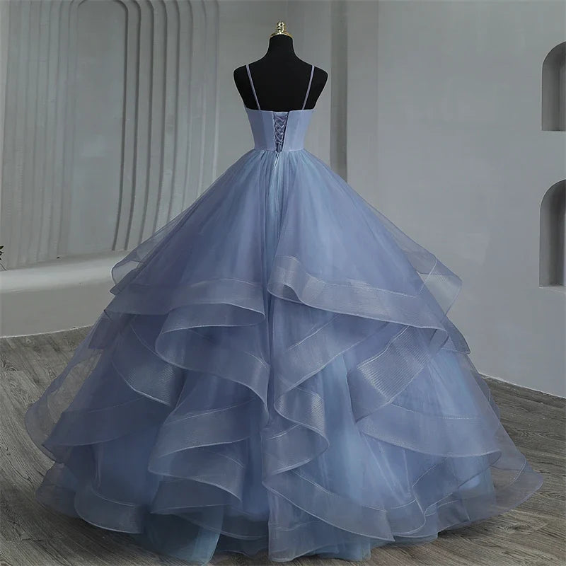 Boho Quinceañera Dresses: Ruffled Sweetheart Spaghetti Strap Gowns