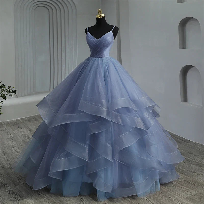 Boho Quinceañera Dresses: Ruffled Sweetheart Spaghetti Strap Gowns