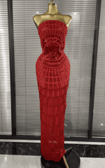 Catherine Strapless Shining Sequin Bodycon Gown Dress