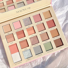 20 Colors Shiny Eyeshadow Palette Matte Rose Color Earth Eye Shadow Polarized Glitter Long Lasting Eye Makeup Cosmetic New