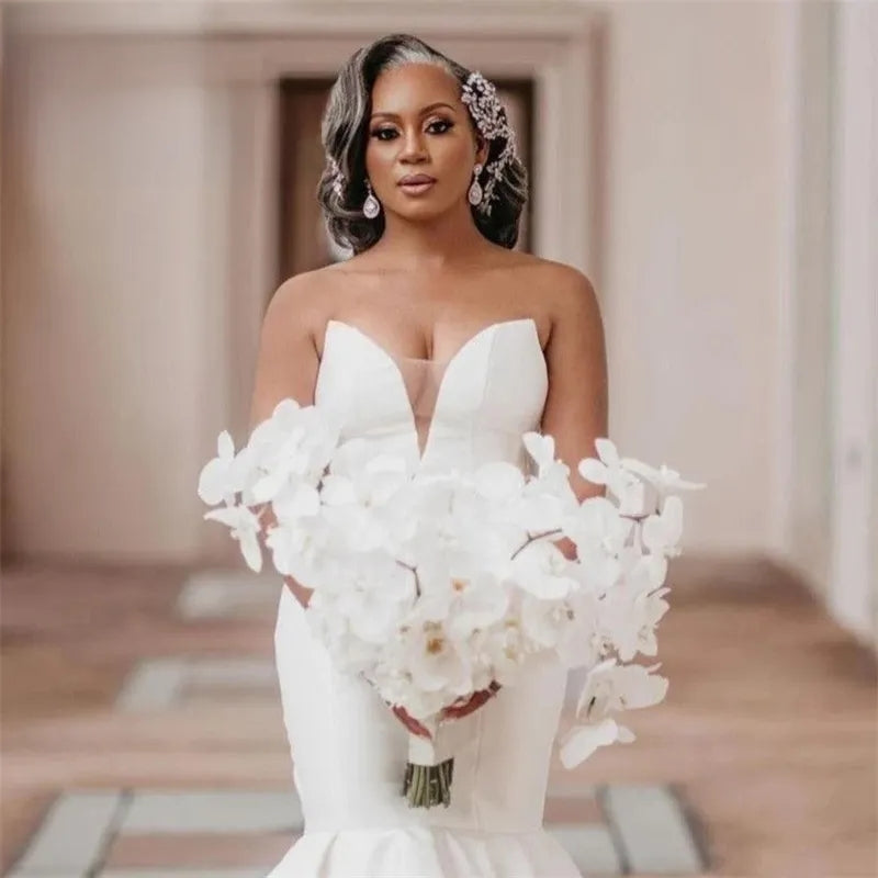 Deep V Sexy Mermaid Wedding Dress