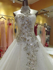 Ball Gown Sweetheart Long Train Wedding Dress